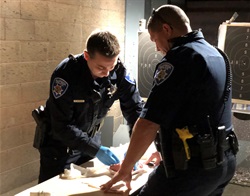 Two Alameda Police Officers Participating in First Aid Training