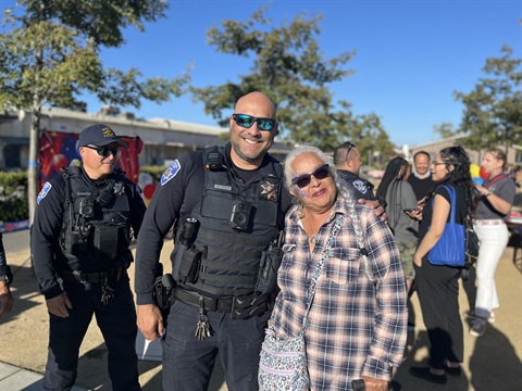 Officer and Community Member at National Night Out
