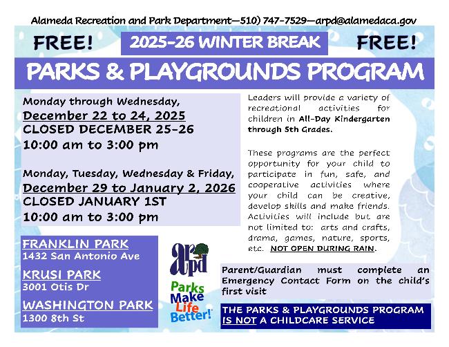 2025-26 Winter Parks & Playground Program