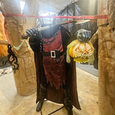 Headless Horseman at the Haunted House, created by teens!