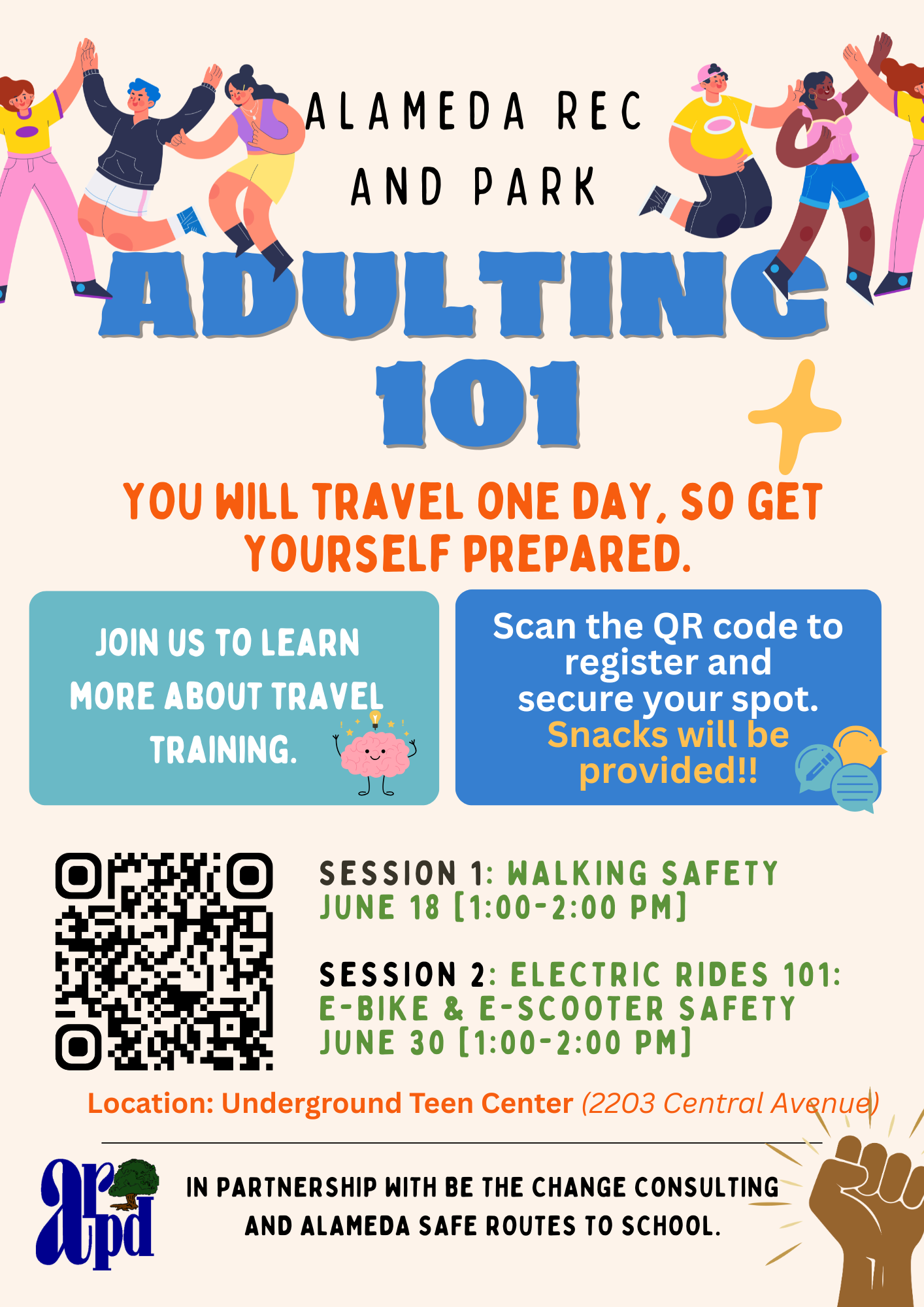 Flyer for June 18 and June 30 Teen Travel Safety Class