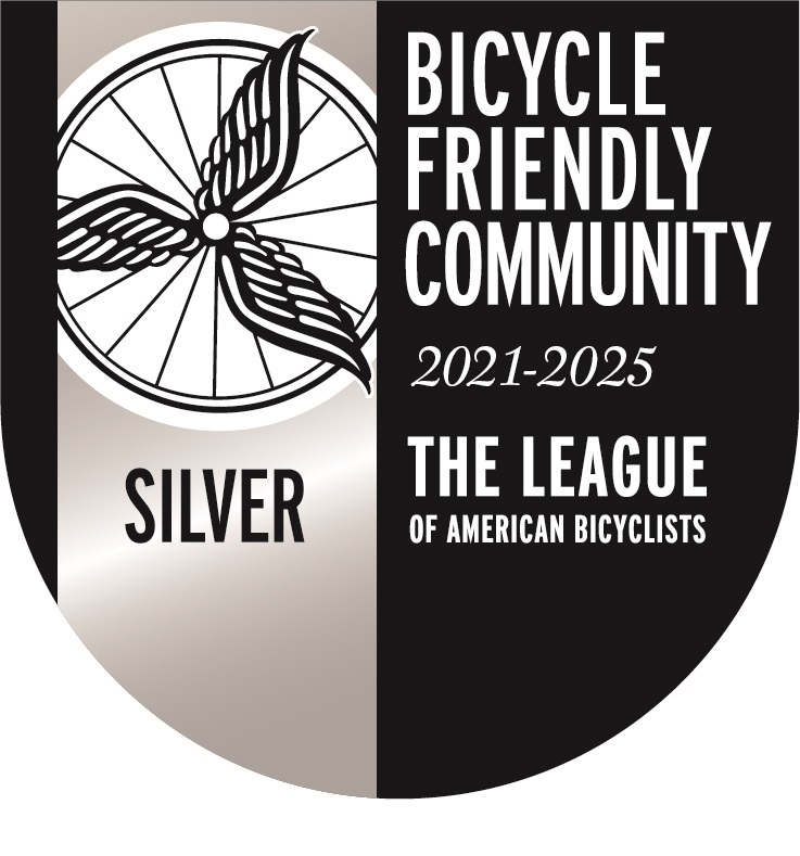 Silver Bike Friendly Community Award seal 
