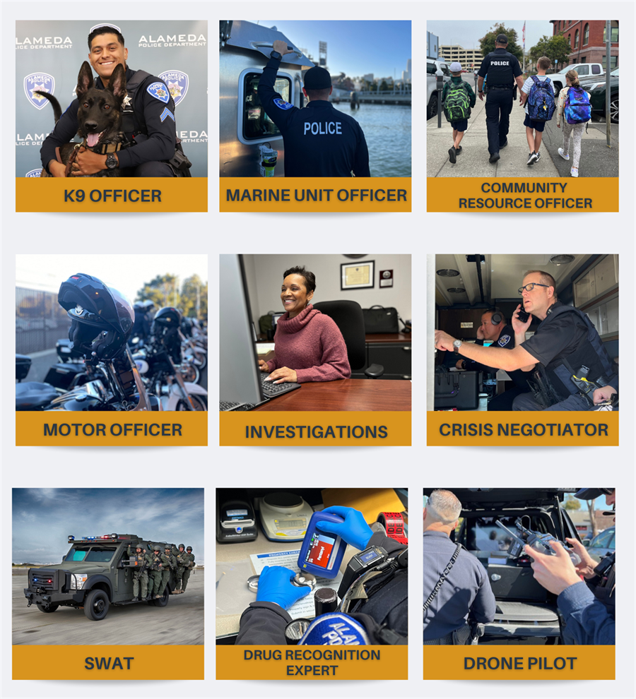 Image displaying career opportunities for police officers. 