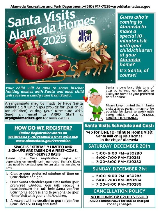 2025 Santa Visit Alameda Homes