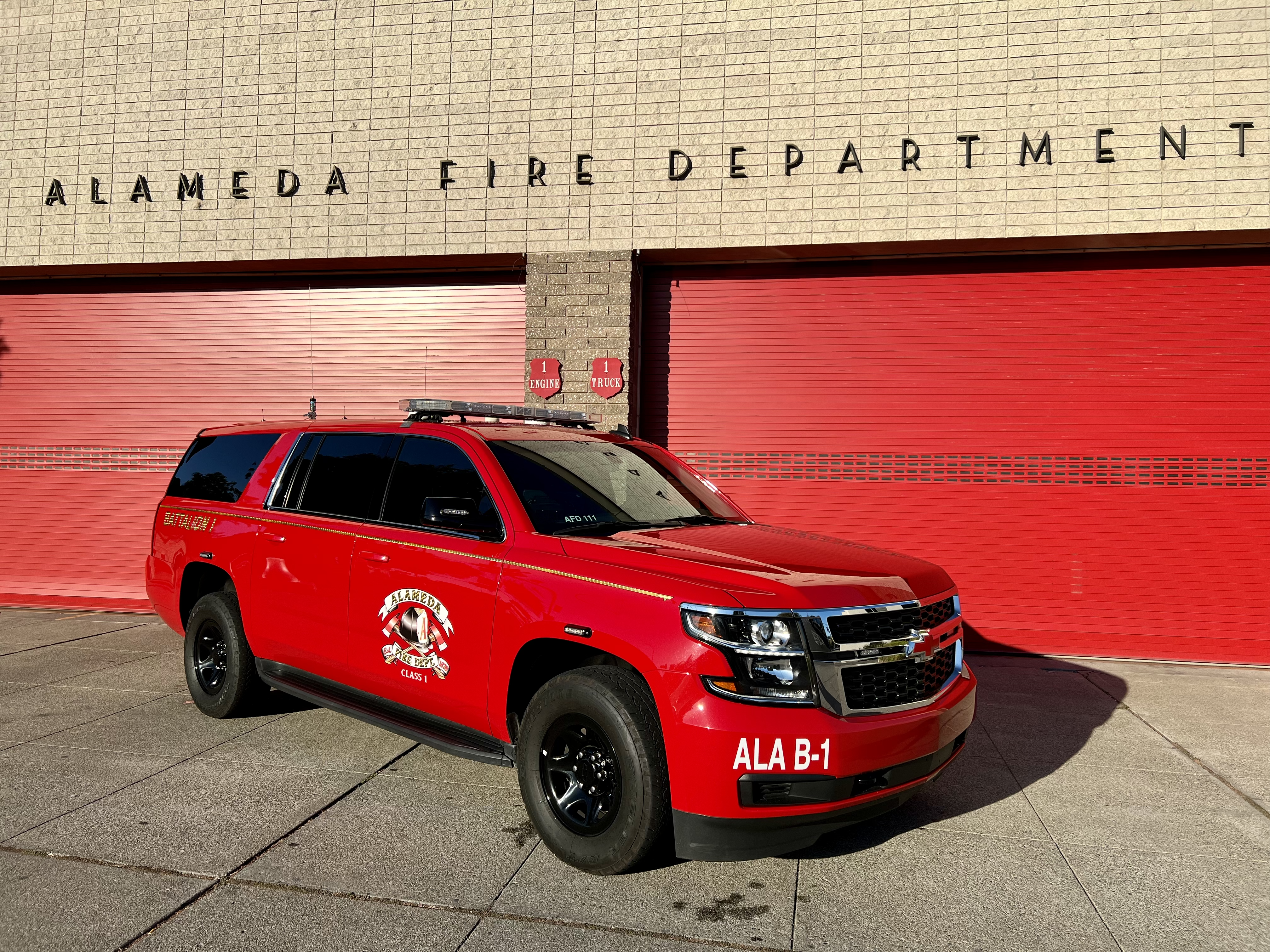 Battalion 1 Vehicle in front of Station 1